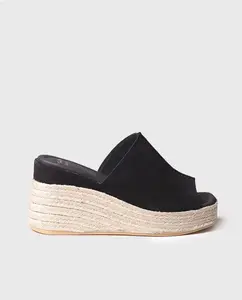 Женские открытые замшевые эспадрильи на платформе Toni Pons, черный