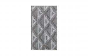 Dior Холщовый держатель для карт, мужской, серый