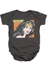 Детский комбинезон "Чудо-женщина: Она упорствовала" Gildan, charcoal