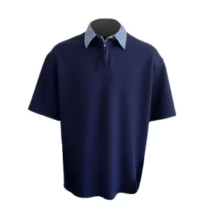 Футболка Unisex Moderate Mock Two Piece X1617, темно-синий