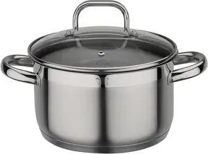 Кастрюля для мяса GSW Fogo с крышкой, серебряный