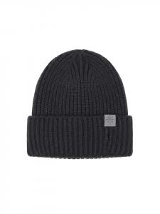 Вязаная шапка, теплый дизайн, темно-серый цвет. Faera