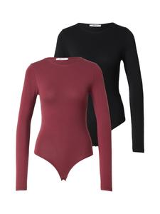 Боди-рубашка ABOUT YOU Lulu, бордовый/черный
