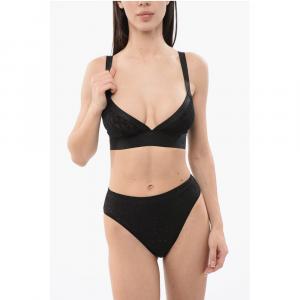 Кружевной бюстгальтер с логотипом и эластичной резинкой Dolce & Gabbana, Black