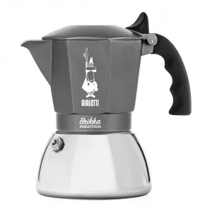 Кофеварка Brikka на 4 чашки Bialetti, серый