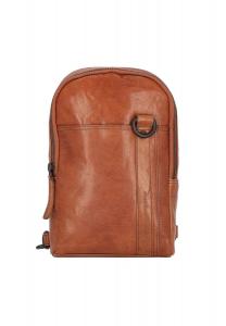 Сумка через плечо Bronco кожаная 17,5 см SPIKES & SPARROW, цвет Brandy