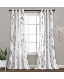 Оконные шторы в полоску Hygge Lush Decor, black