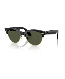 Солнцезащитные очки Clubmaster Way, черные, золотые, зеленые Ray-Ban, черный