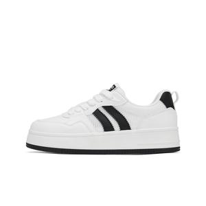 Женские кроссовки для скейтбординга с низким верхом, устойчивые к истиранию и скольжению Hotwind, 68 White Black