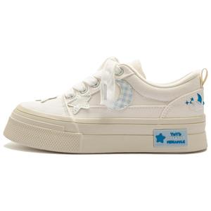 Влагопоглощающие износостойкие низкие скейтерские кроссовки women's Far waves, белый