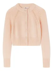 Кашемировый кардиган с декоративными пуговицами Ermanno Scervino, розовый