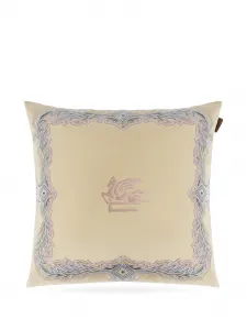 Декоративная подушка с вышитым логотипом (42 см x 42 см) Etro Home, бежевый