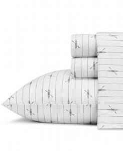 Комплект постельного белья из 3 предметов, 100% хлопковый перкаль с принтом, размер Twin XL Eddie Bauer, Downstream