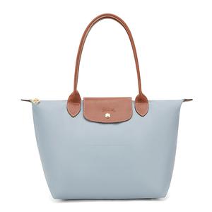 LONGCHAMP Сумка-шоппер Le Pliage Recycled Canvas среднего размера женская стальная