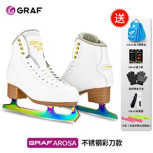 GRAF Коньки для фигурного катания ARORA, модель AROSA, белые, размер 30