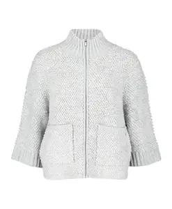 Вязаный кардиган на молнии Betty & Co, серый