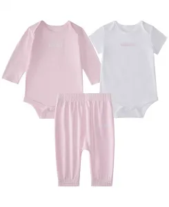 Детский набор для девочек из 3 предметов: боди с логотипом и штанишки Adidas, мультиколор