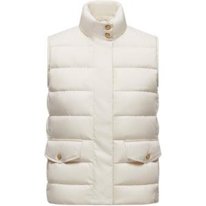 Moncler Бессет Стеганый жилет, Ivory White
