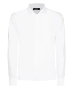 Белая рубашка в классическом стиле Zanone, белый