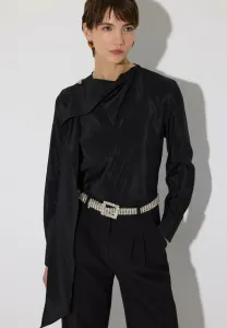 Блузка с золотыми пуговицами Touché Privé, Black