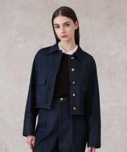 Куртка с воротником-стойкой, имитирующая джинсовую ткань Anayi, цвет Navy (65)