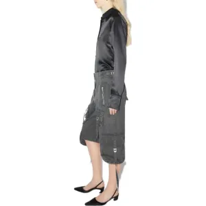 Acne Studios Cargo Shorts Women's Charcoal Gray Moderate