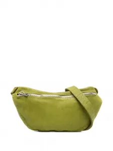 Кожаная поясная сумка Guidi, зеленый