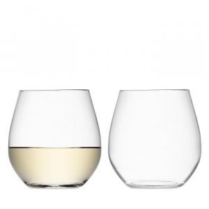 Бокалы для белого вина LSA Wine Stemless, набор из 2 шт, белый