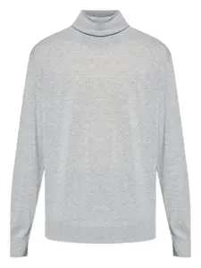 Кашемировый свитер с высоким воротом Eleventy, серый