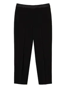 Фланелевые брюки прямого кроя TWINSET Kids, черный