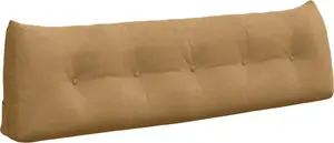 Подушка для спины коричневая 160 x 24 x 50 см бархат vidaXL