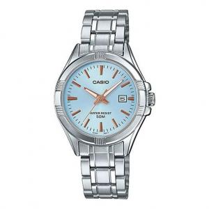 Часы CASIO Waterproof Quartz Blue Analog, синий