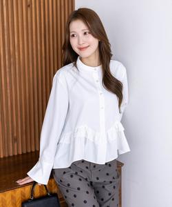 Рубашка без воротника с оборками [Новинка]