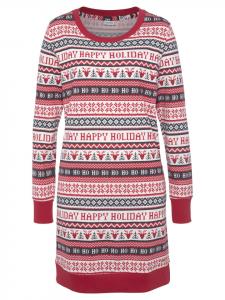 Ночная рубашка LASCANA, цвет rot gemustert