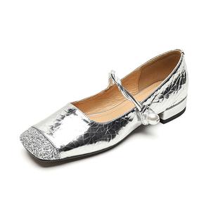 Echo&yolo Серебряные женские повседневные туфли на каблуке 2,5 см, цвет Silver