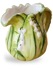 Керамический молочник lily of the valley, 11 см, Les-Ottomans, зеленый
