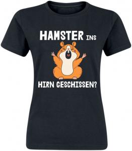 Футболка Sprüche Hamster ins Hirn geschissen?, черный