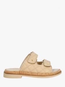 Lottais кожаные стеганые сандалии на двойных бретелях Dune London, Camel