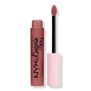 Жидкая матовая помада Lip Lingerie XXL, стойкая NYX Professional Makeup, Strip'd Down (coral beige)