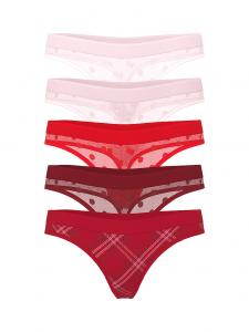 Упаковка из 5 прозрачных трусиков-стрингов Heritage Shimmer Victoria'S Secret, 5 pack multi