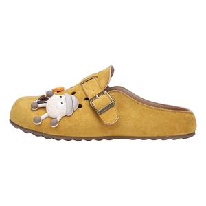 Резиновая подошва, бесшумная, устойчивая к истиранию, нескользящая, закрытый носок, женские тапочки XMISTUO, желтый