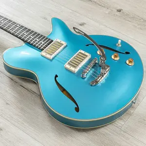 Электрогитара Eastman Romeo LA с полузакрытым корпусом, накладка из эбенового дерева, цвет Celestine Blue