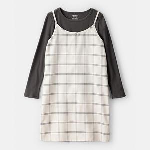 Детский комплект из платья и топа с длинным рукавом в клетку для девочек 4-8 лет Carter'S