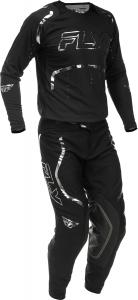 Защитный комплект экипировки Fly Racing Evo DST Powersports - для мотокросса, BMX и MTB - гоночный, легкий и высокоэффективный., Black/Silver