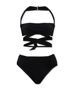 Купальник из двух частей Balmain, черный