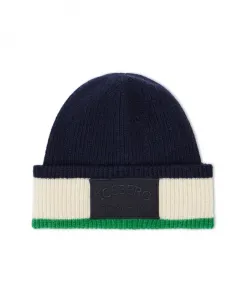 Яркая вязаная шапка, связанная узором «кукурузные початки». Iceberg, синий