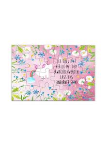 Mr. & Mrs. Panda Головоломка «Единорог, пукающий» с надписью, выполненная в пастельно-красных тонах