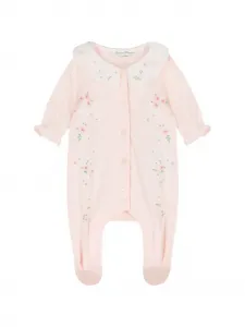 Комбинезон с рюшами и цветочным принтом Tartine Et Chocolat, розовый