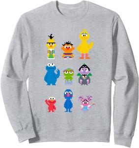 Толстовка Sesame Street 8-Bit Group, серый