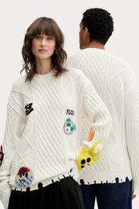 Свитер из смесовой шерсти Barrow, бежевый